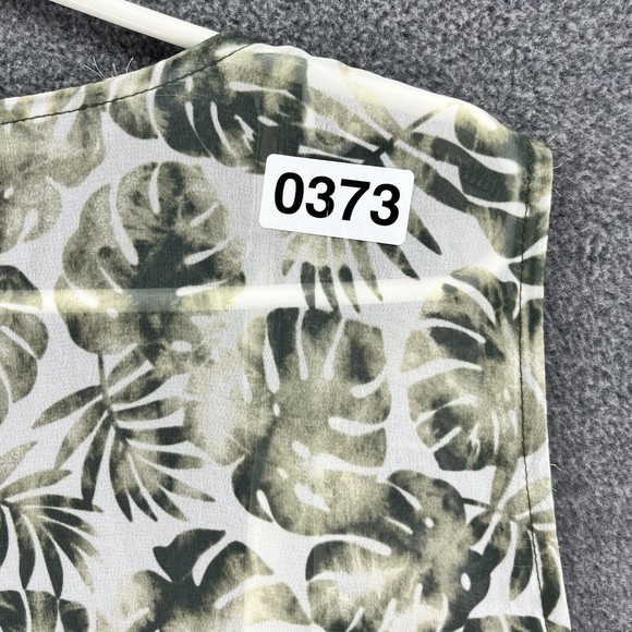 Womens cardigan Lightweight Top Plus Size white green Floral sheer Sleeveless - Picture 11 of 11